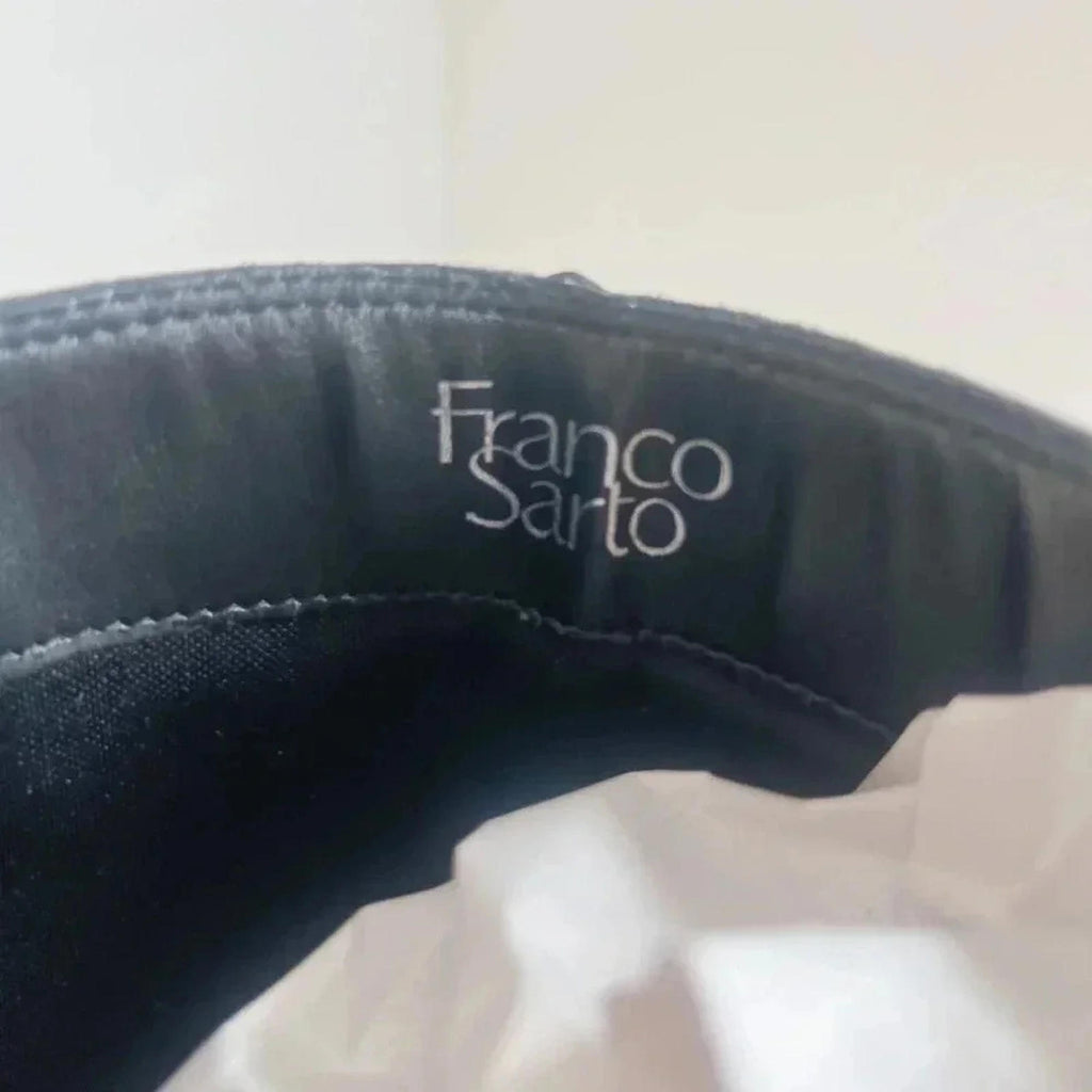 Franco Sarto Cranford 2 Black Leather Knee High Riding Boots Women's Size 5.5