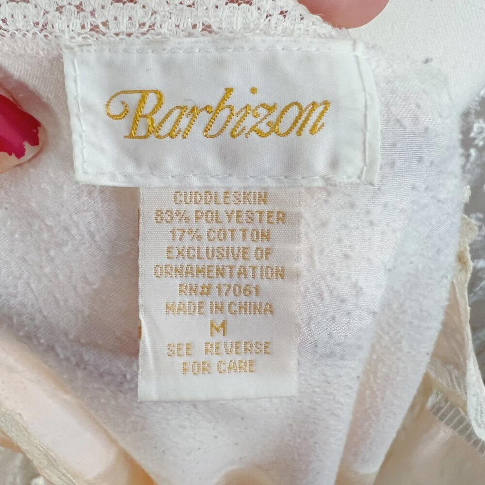 Vintage Barbizon Pink Satin Nightgown Lace Trim Bow Coquette 1980s Size M