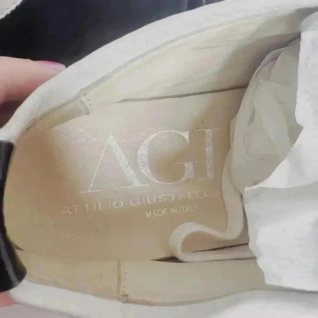 AGL Black Leather Sneakers