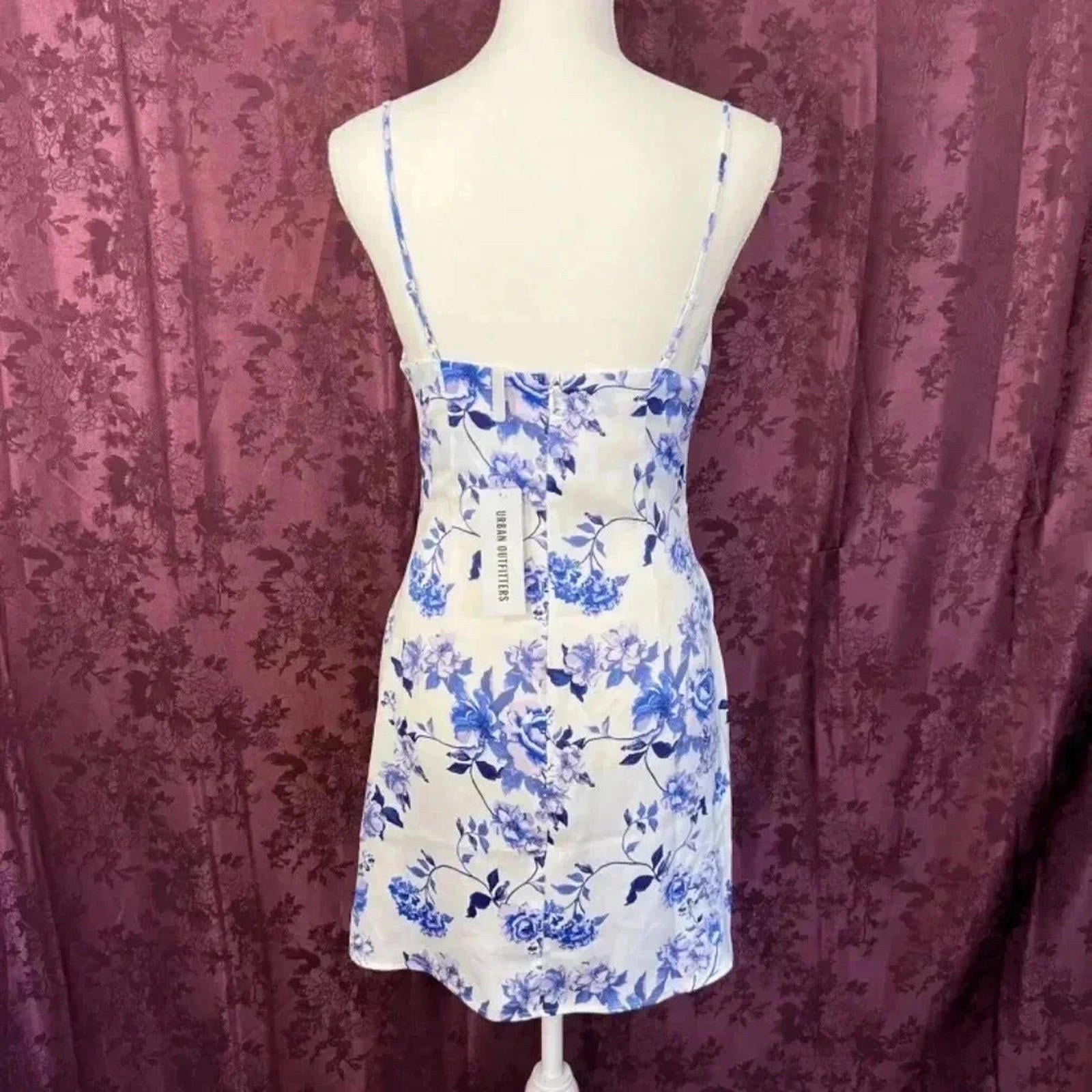 NWT UO Purple Floral Cowl Neck Mini Dress Size M