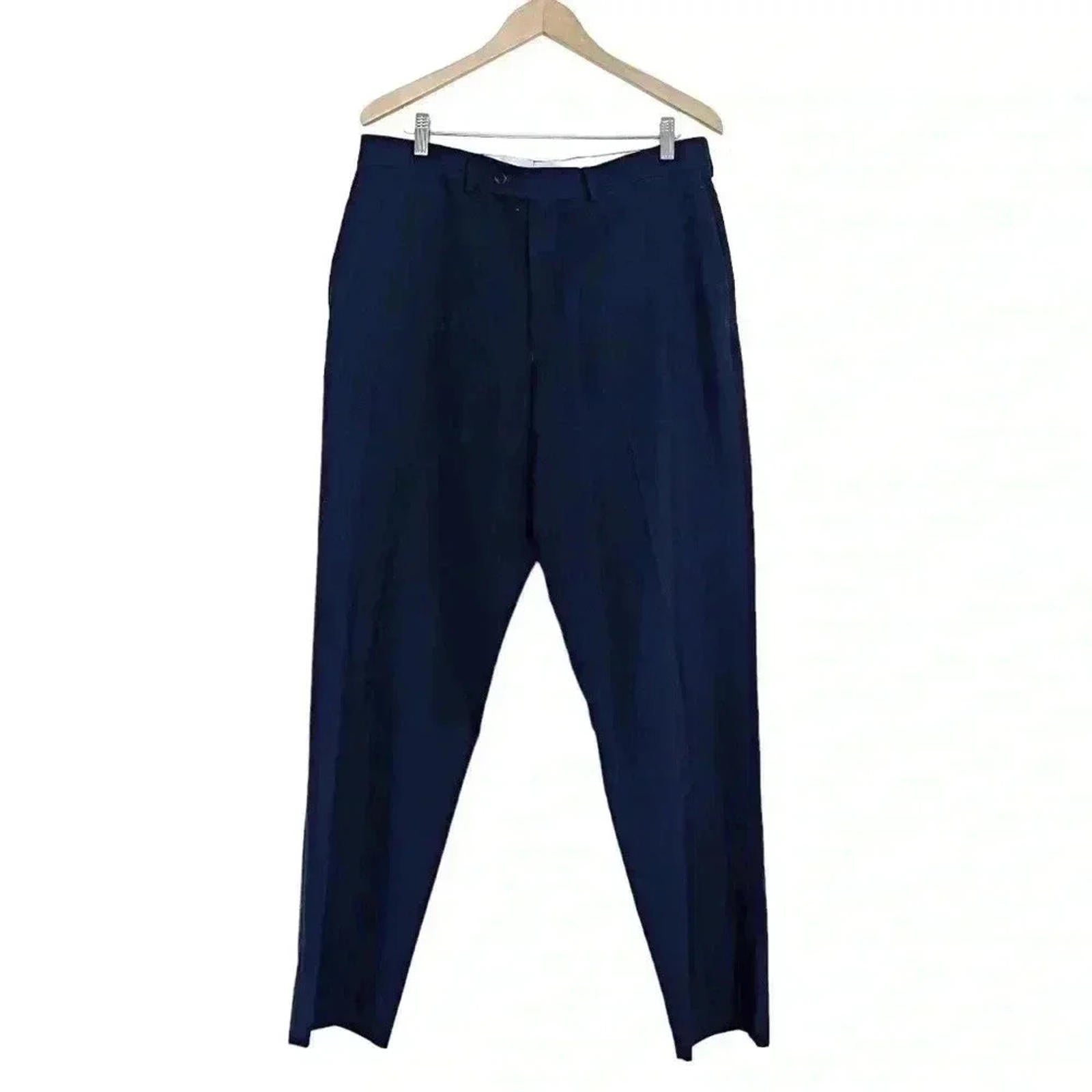 Ralph Lauren Total Comfort Men's Navy Blue Slacks Business Casual Size L