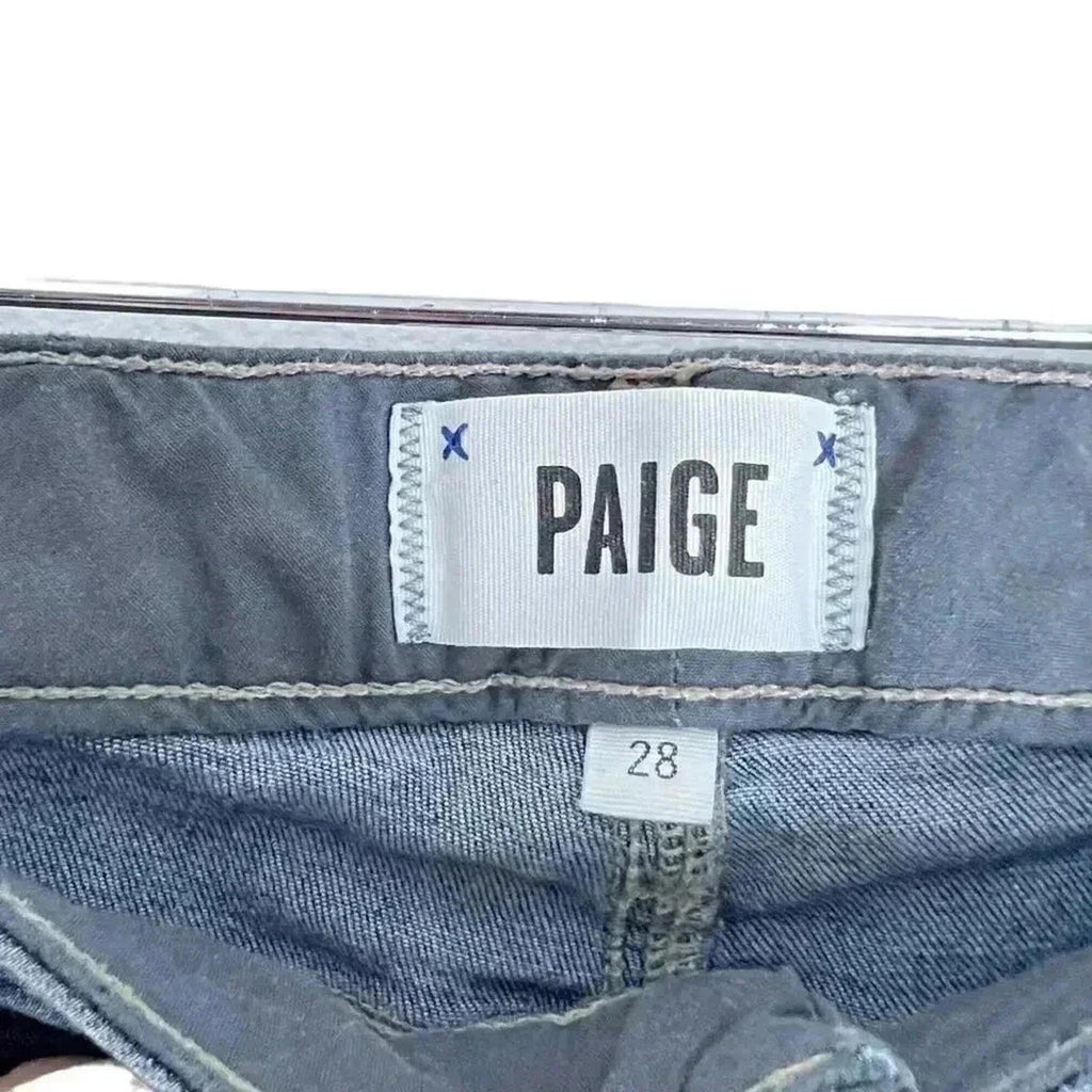 Paige Hoxton Crop Rollup Dark Wash Midrise Skinny Jeans Mid Rise Women's Size 28