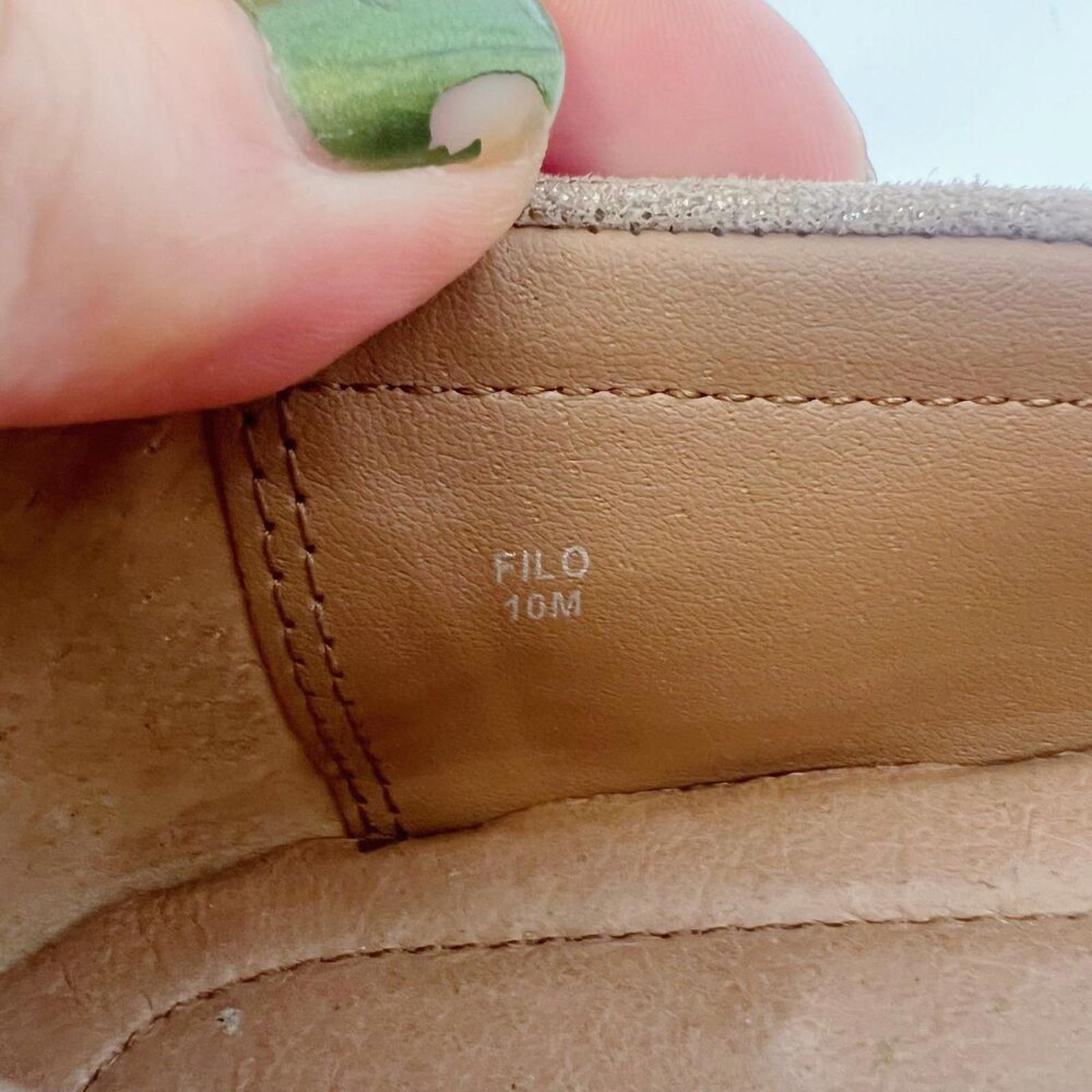 Donald J. Pliner Filo Tan Champagne Metallic Horsebit Loafers Women's Size 10