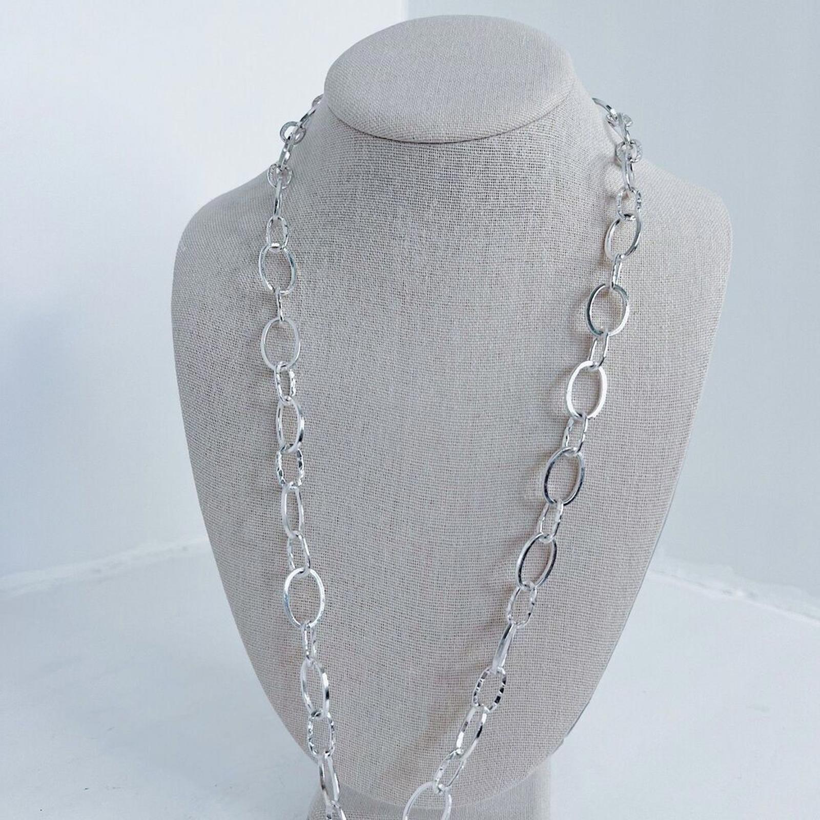 Vintage White Stone Pendant Mother of Pearl Teardrop Silver Chain Necklace