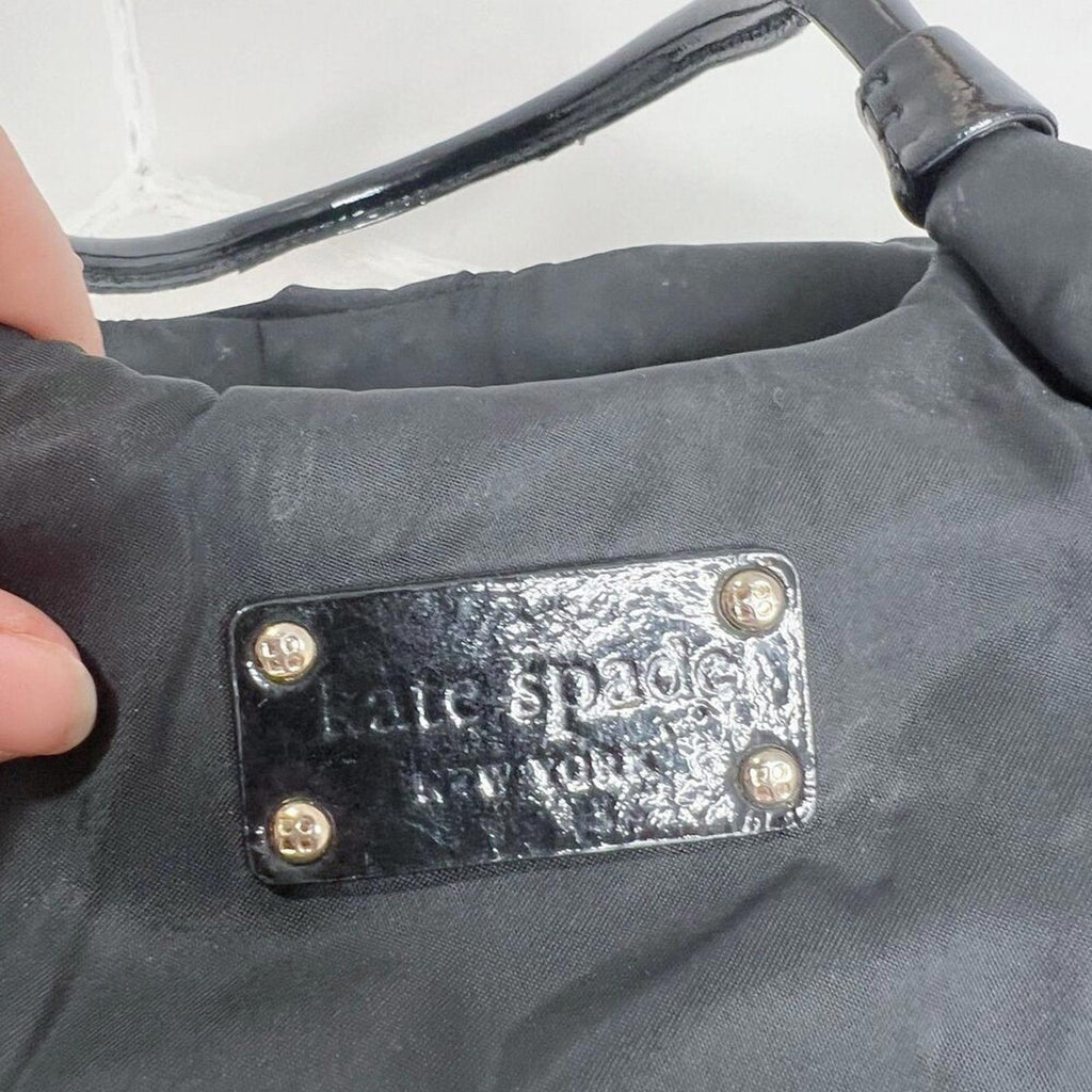 Kate Spade New York Nylon Karen Handle Bag Patent Leather Shoulder Bag Purse