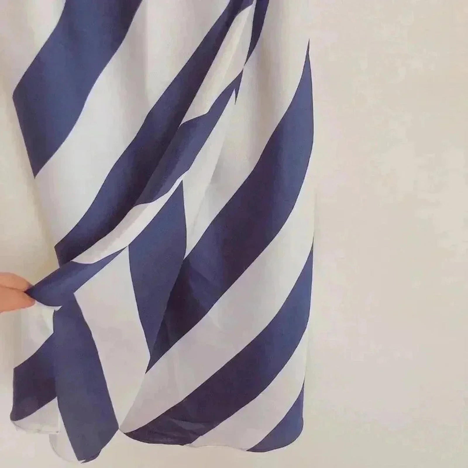 NWT Banana Republic Blue White Striped Slip Dress Women's Size 4P