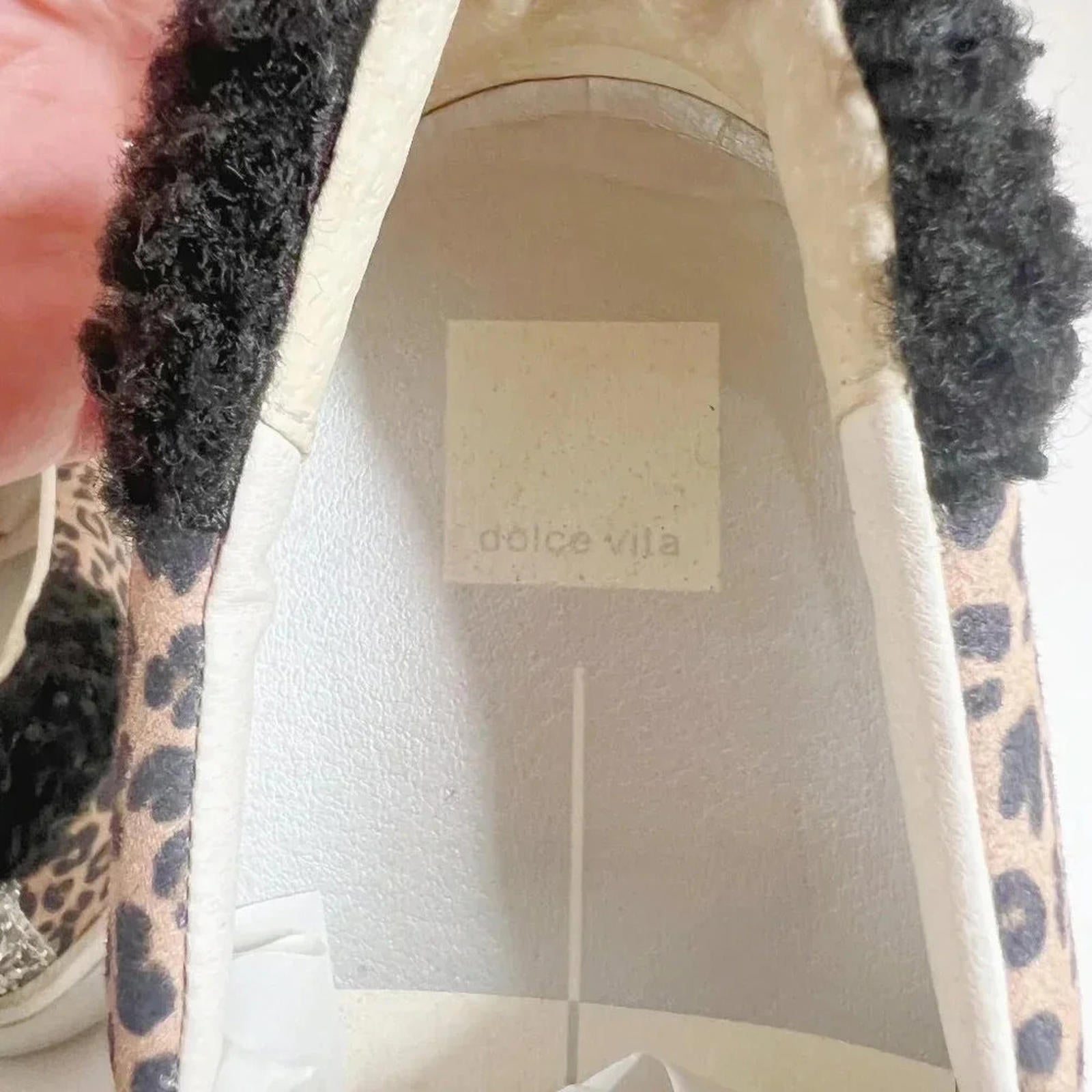 Dolce Vita Zaylor Leopard Microsuede Slip On Sneakers Size 9.5