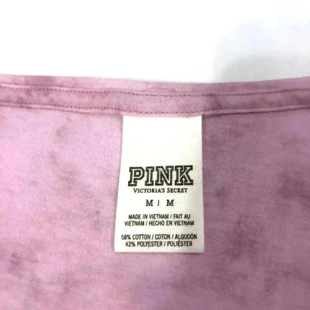 VS PINK Victoria's Secret Purple Tie Dye Cropped Tank Women's Size M