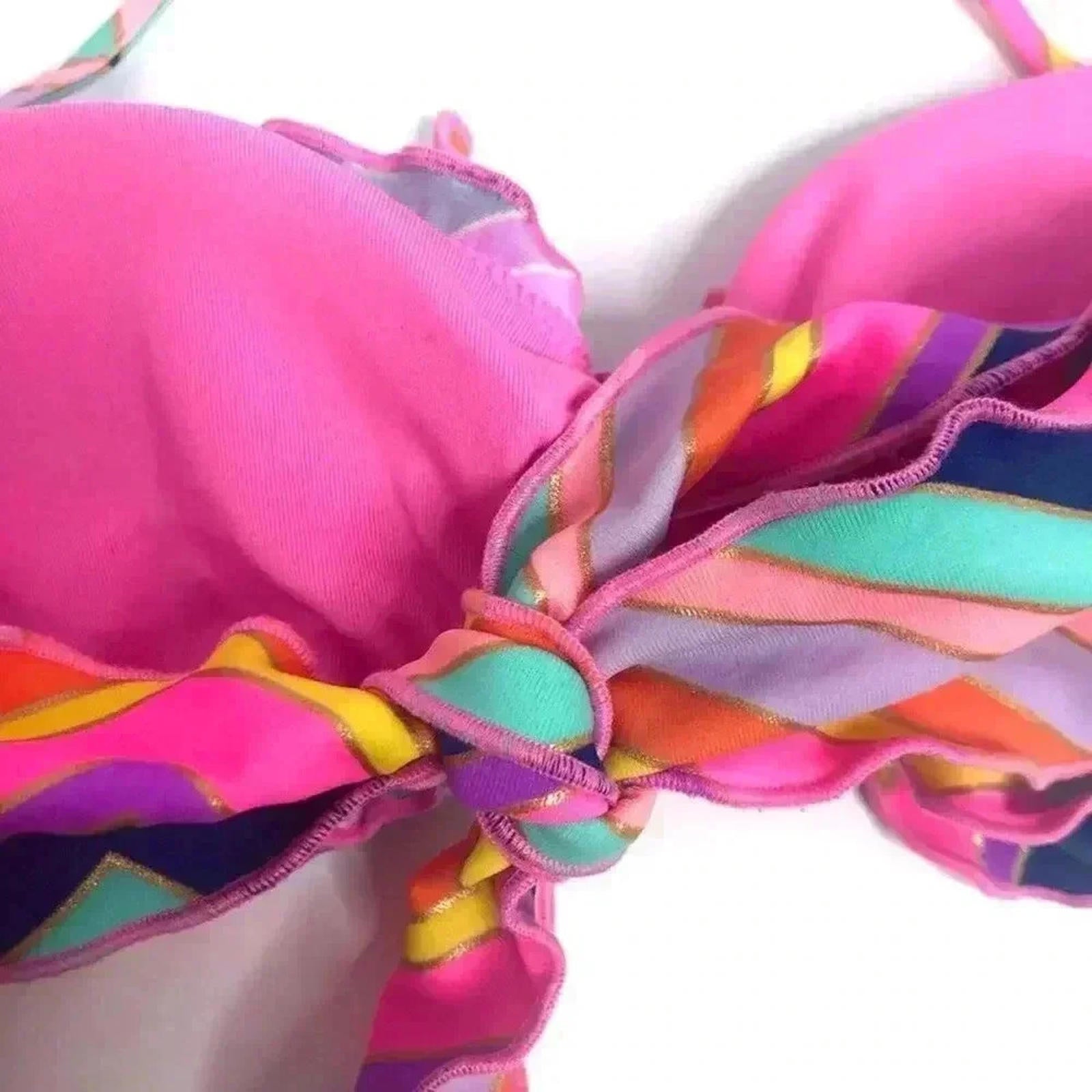Victoria's Secret Multicolor Striped Tie Bikini
