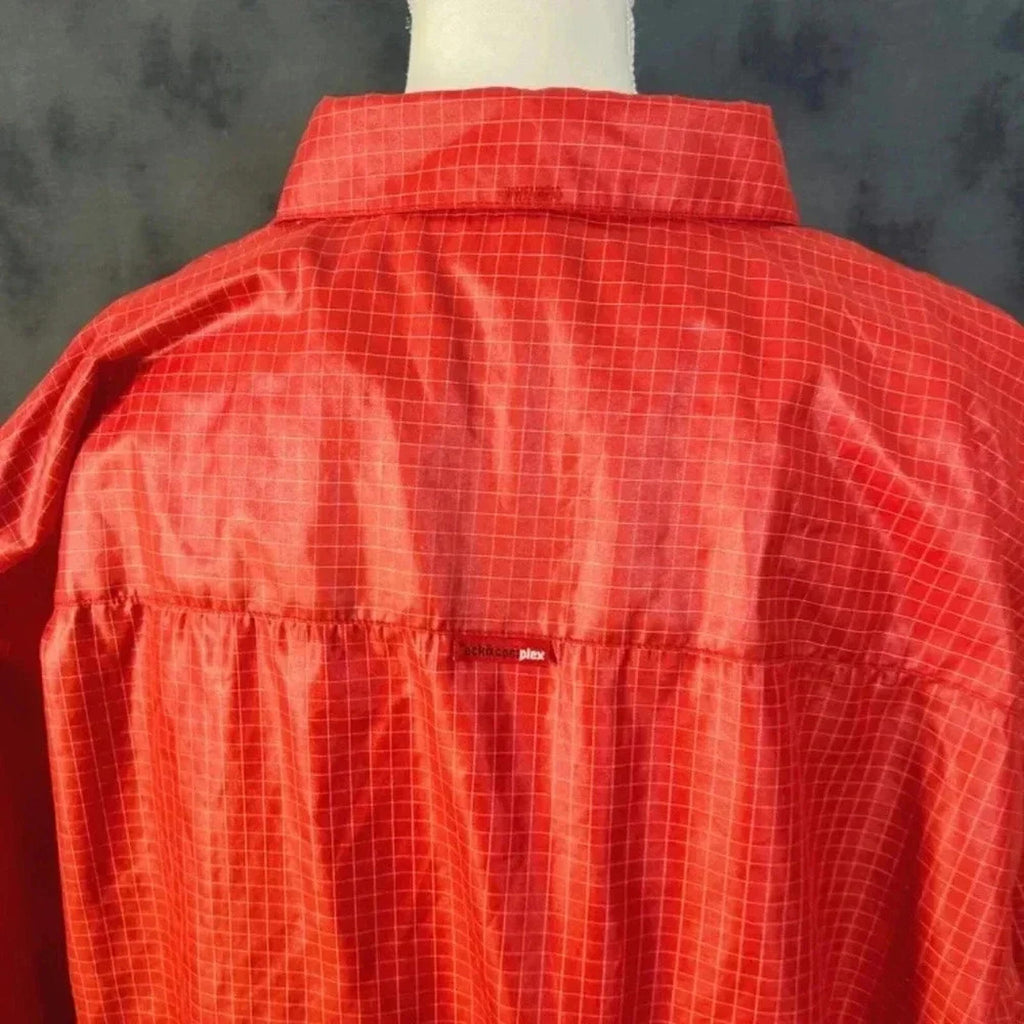 Ecko Unltd. Red Grid Pattern Men's Button Up Streetwear Size XL