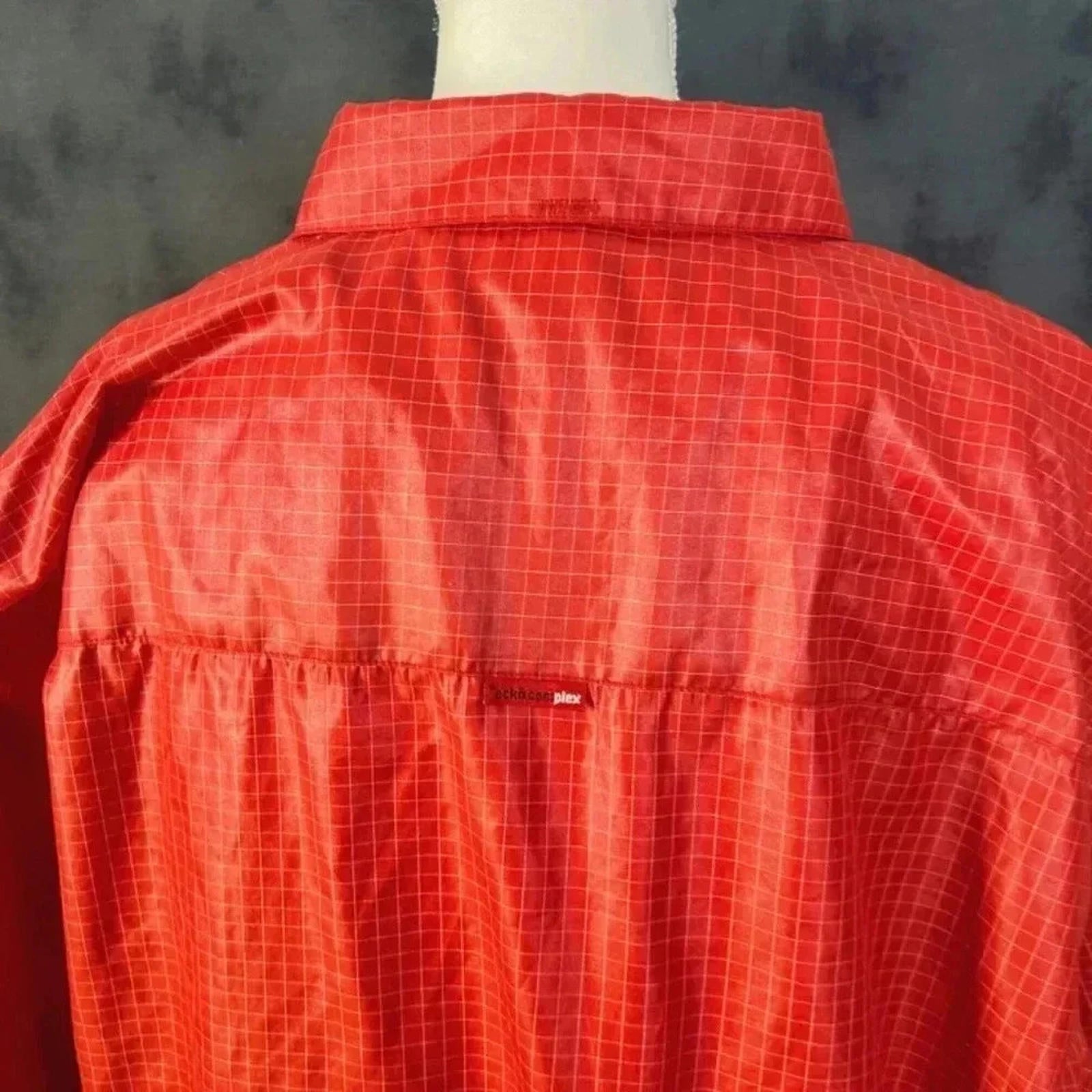Ecko Unltd. Red Grid Pattern Men's Button Up Streetwear Size XL