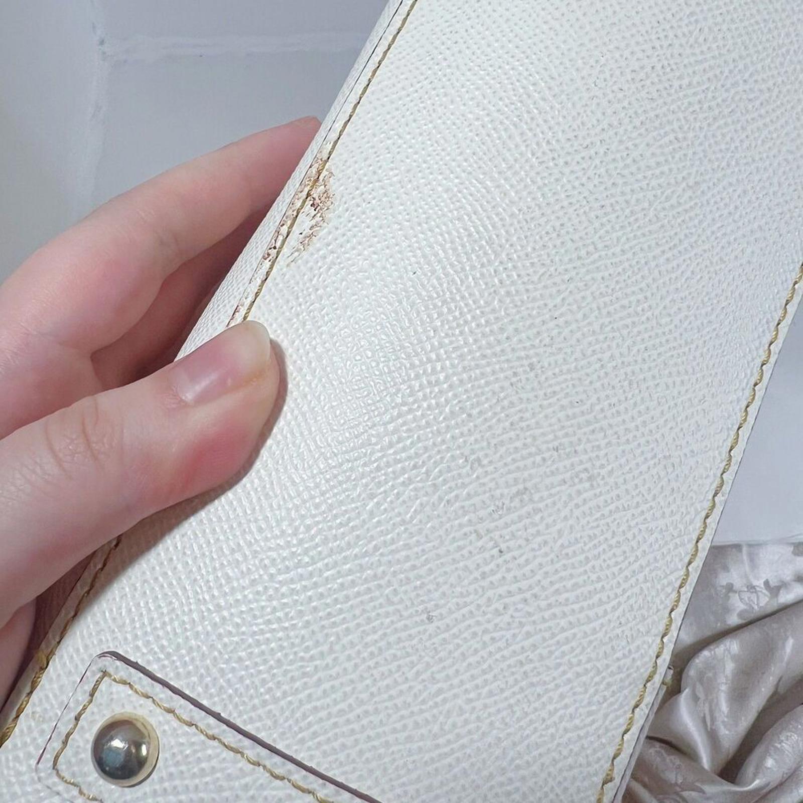 Dooney & Bourke Saffiano Pebble Grain Small Lexington White Leather Tote Bag