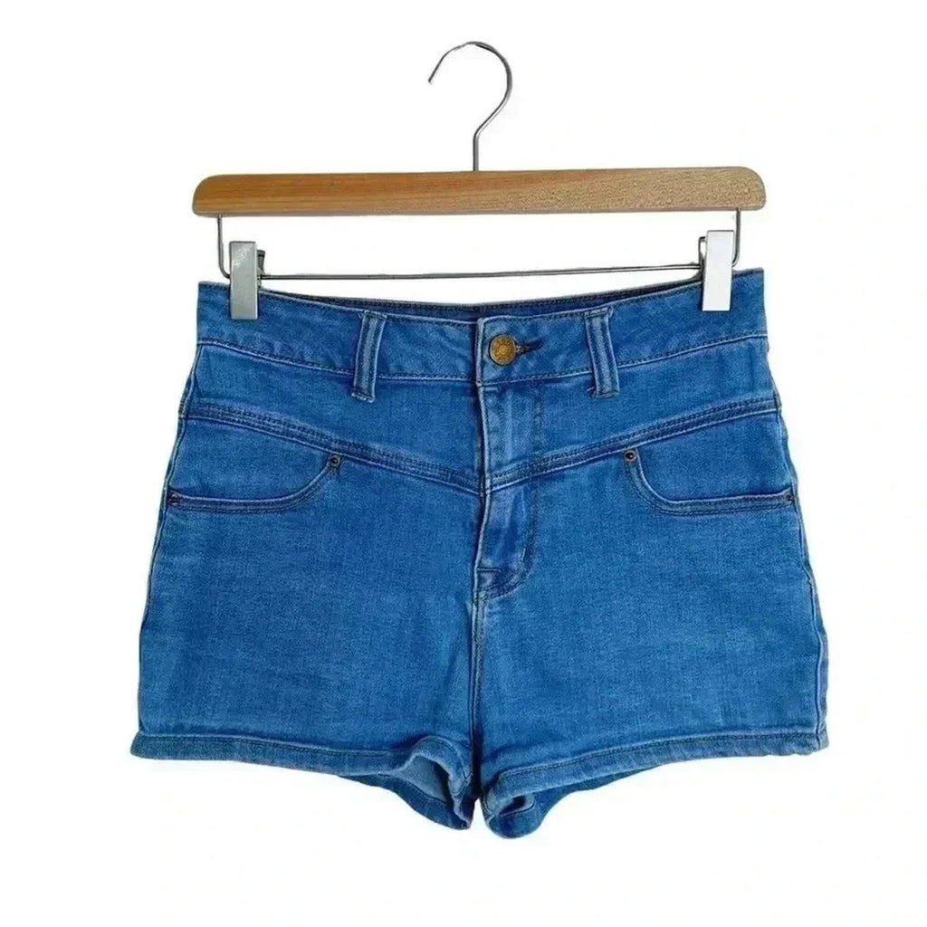 BDG High Rise Seam Short Medium Wash Denim Shorts Jean Shorts High Rise Size 27