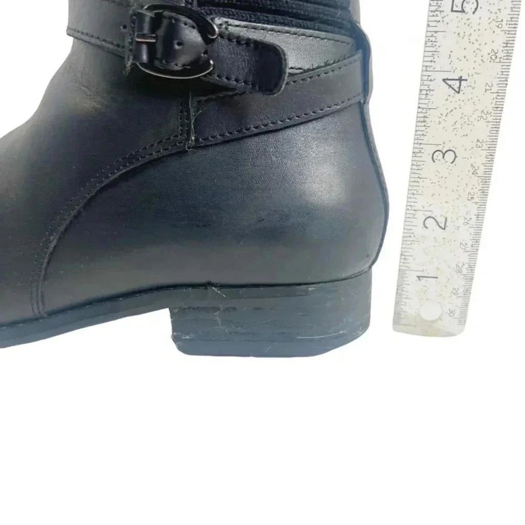 Aetrex Chelsea Tall Riding Boot Black Leather Boot Women's Size 8