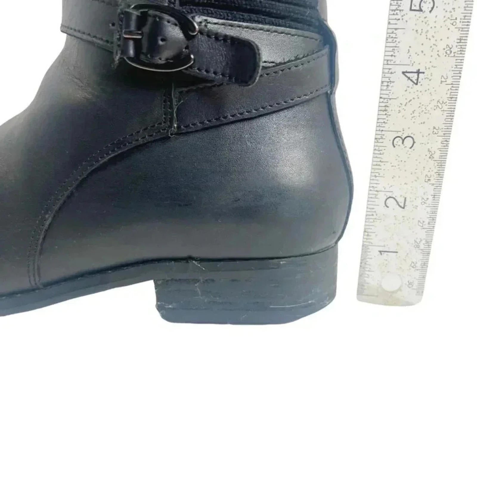 Aetrex Chelsea Tall Riding Boot Black Leather Boot Women's Size 8