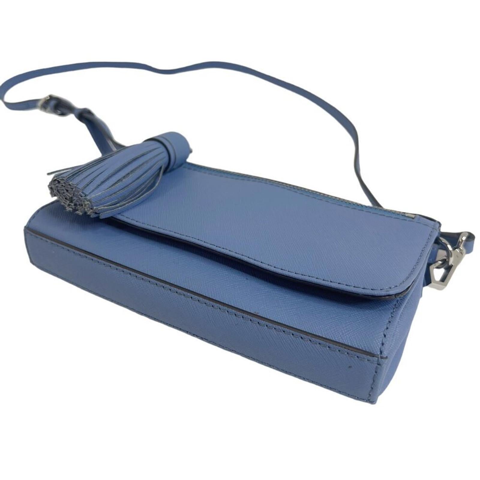 Rebecca Minkoff Jill Saffiano Crossbody Bag With Tassel Leather Blue Periwinkle