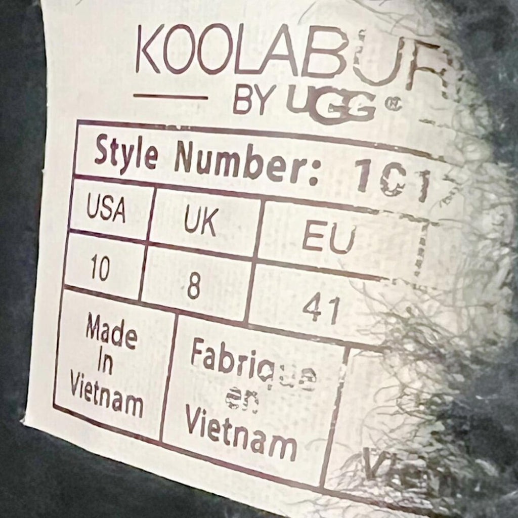Koolaburra by Ugg Black Shearling Boots Fuzzy Leather Winter Fur Size 10