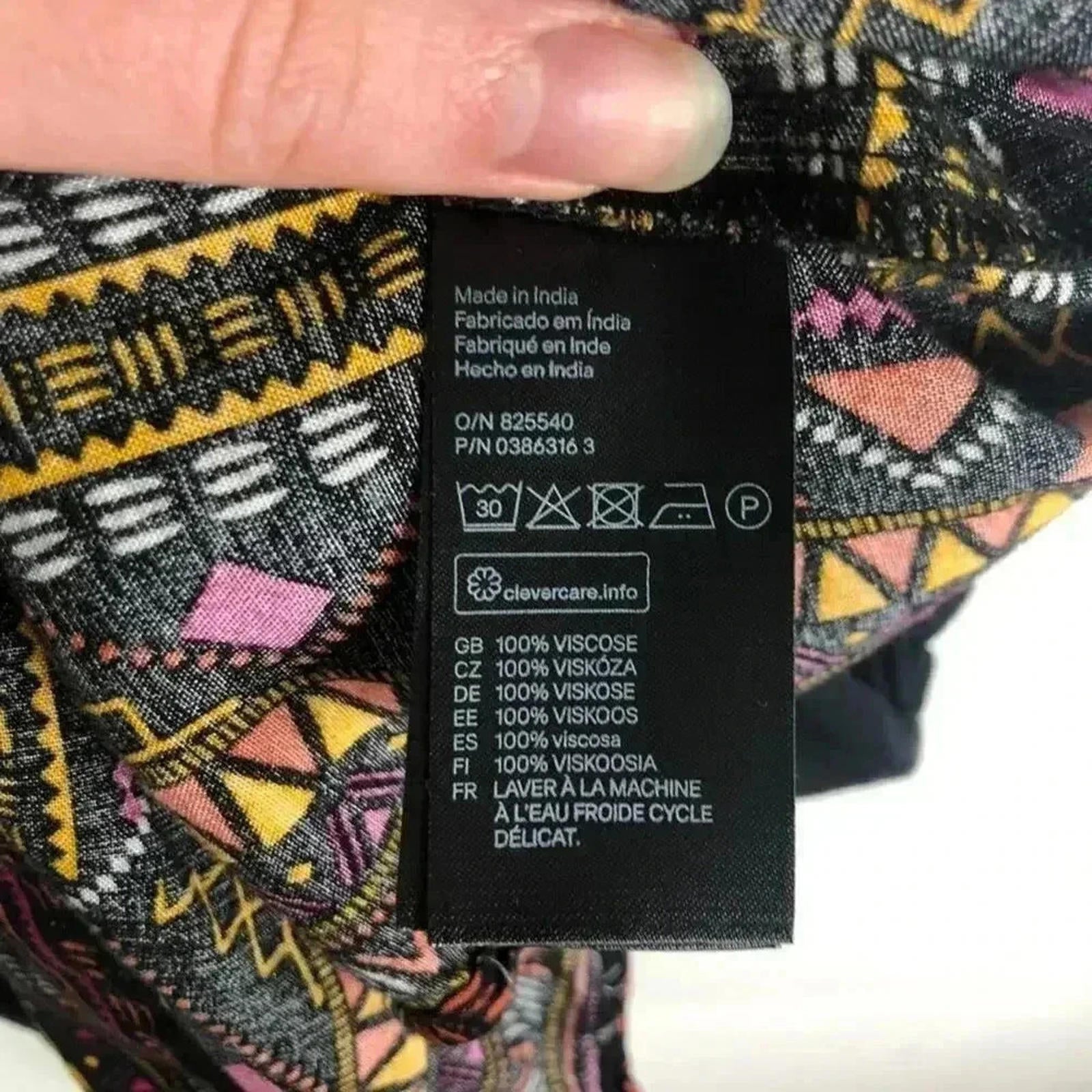 H&M X Coachella Boho Romper Boho Desert Black White Geometric Women's Size 10