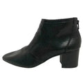 Doucal's Vintage Crocodile Print Leather Luxury Designer Black Booties Pointed