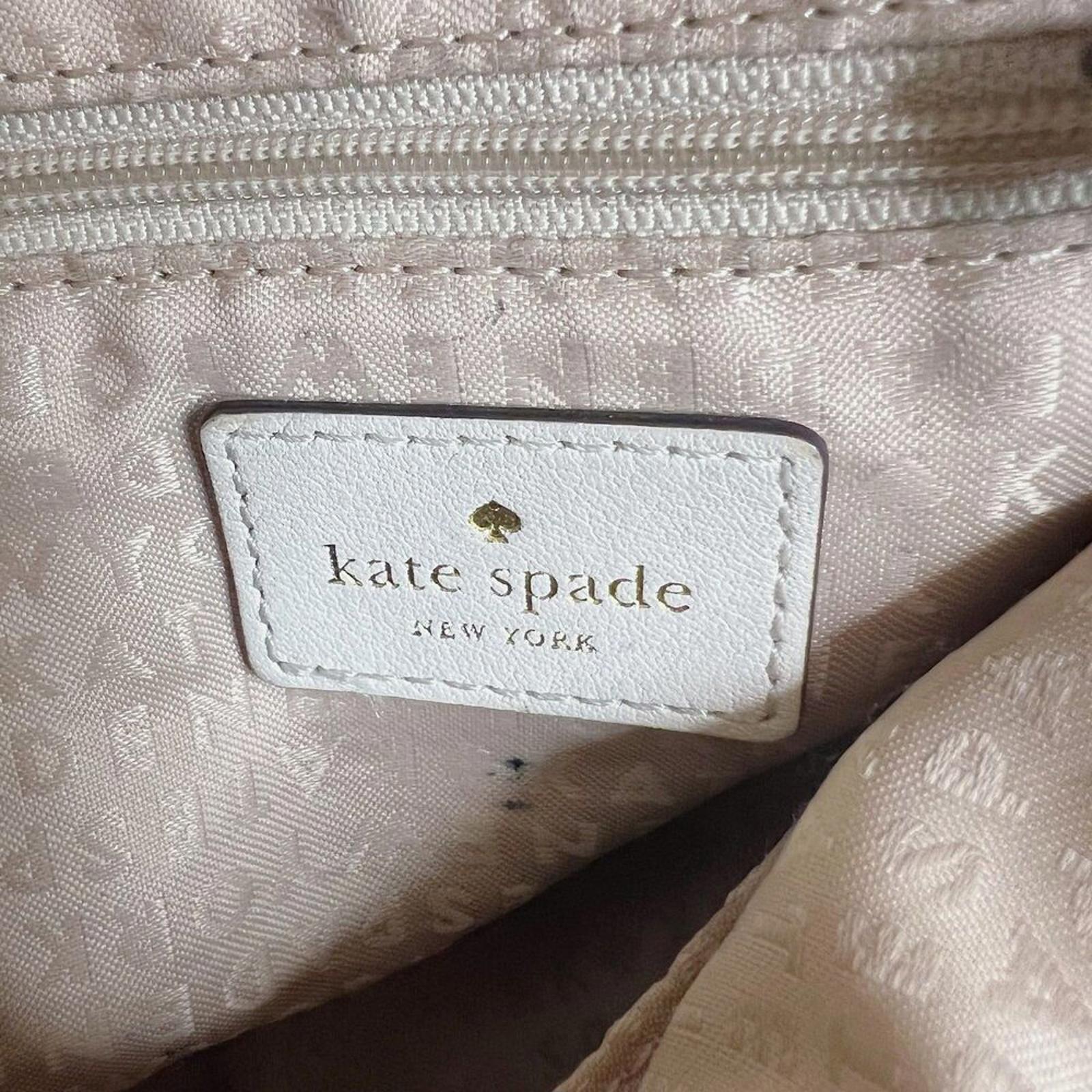 Kate Spade Fremont Place Cream Leather Foldover Shoulder Bag Purse