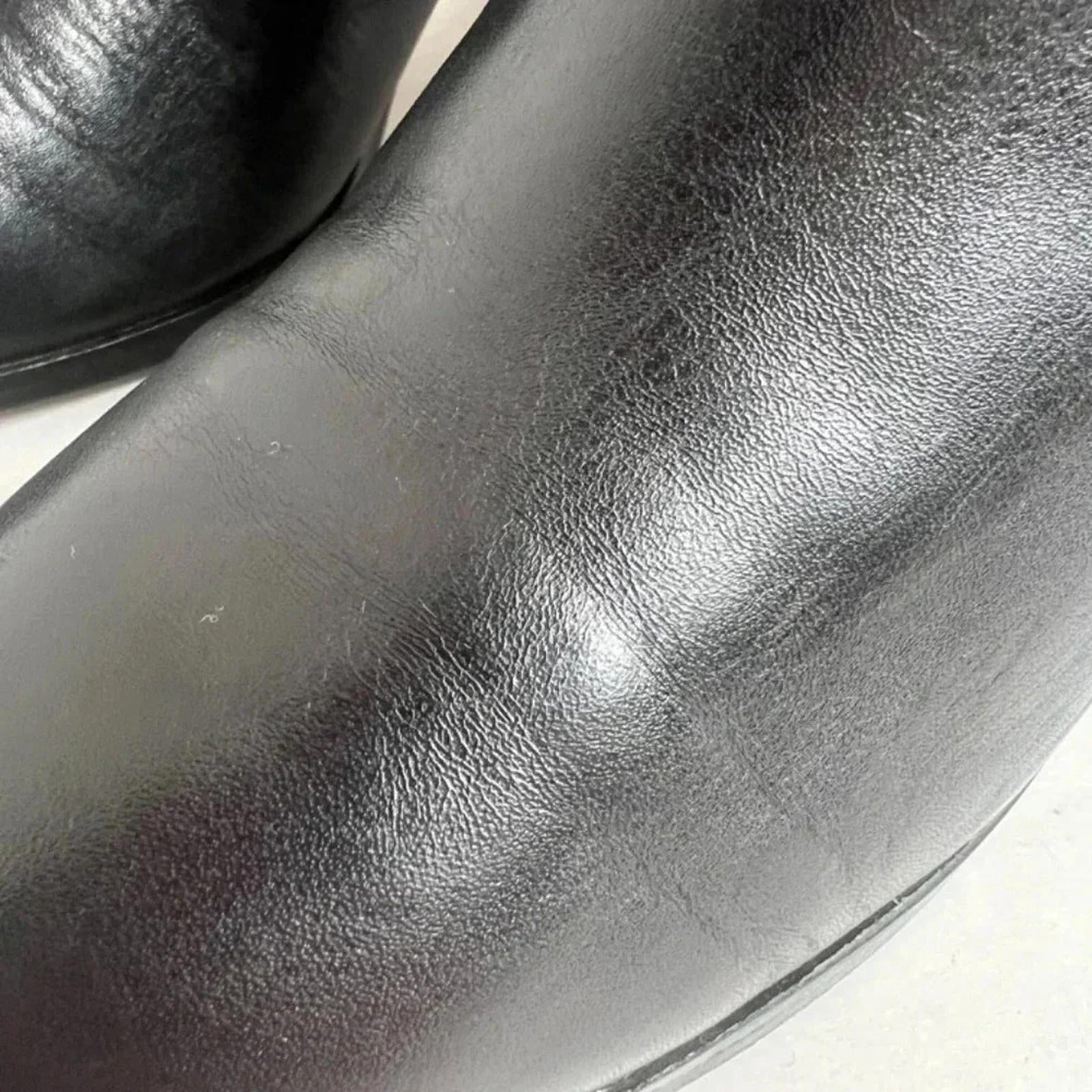 Louise Et Cie Lo Zalia Black Leather Heeled Bootie Buckled Boots Size 9.5