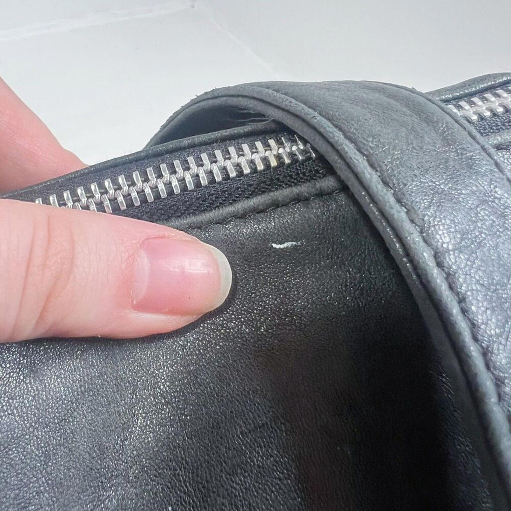 Latico Black Leather Laptop Bag Satchel Messenger Bag Work Bag