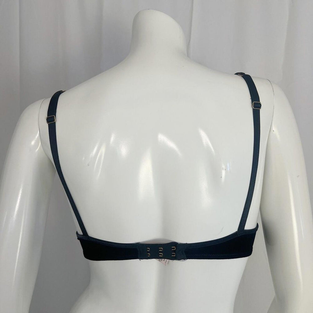 Victoria's Secret Very Sexy Black Velour Push-Up Bra Lingerie Size 34B