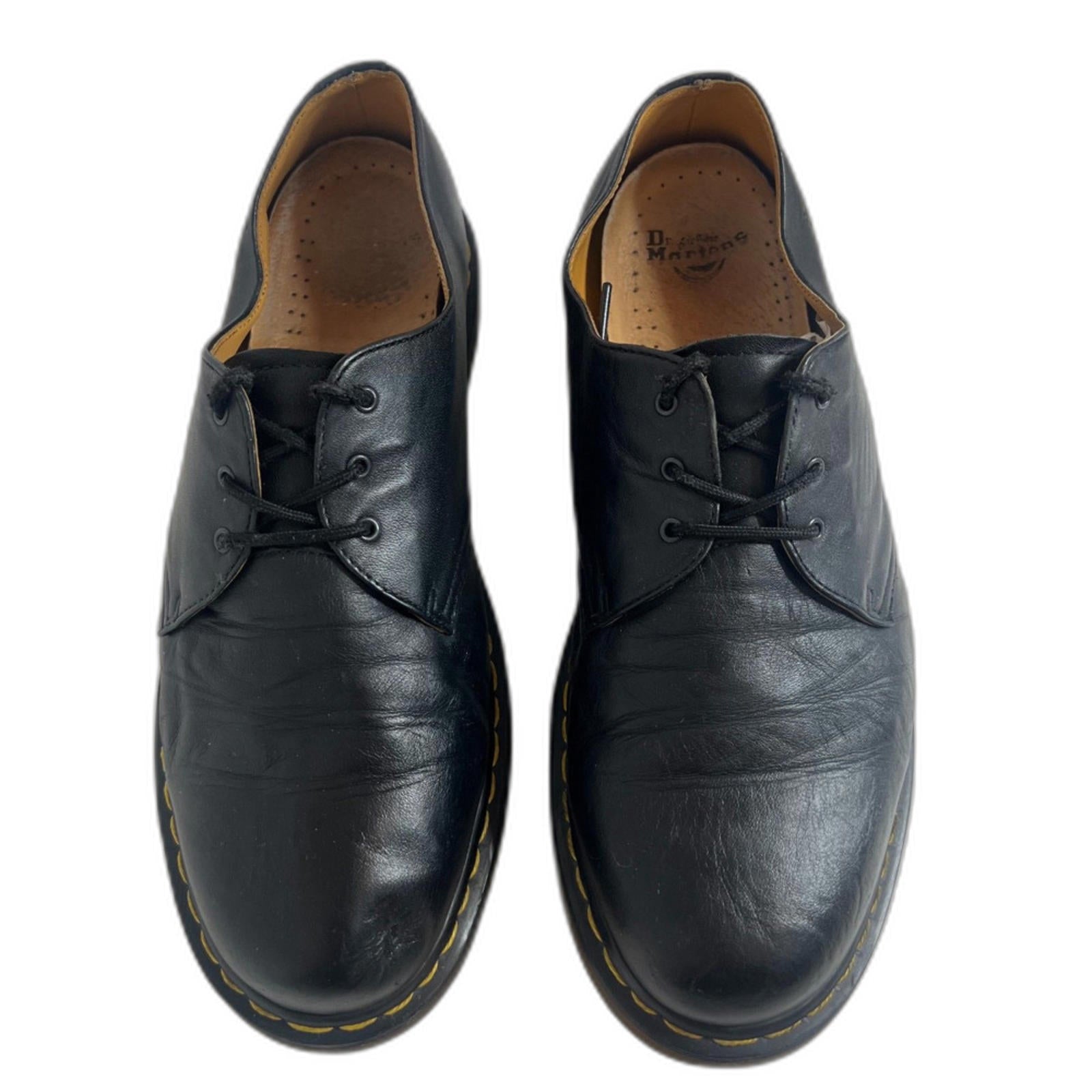 Vintage Dr Martens 1461 Men's Black Leather Oxfords Sneakers Size 12 Punk