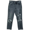 BDG Slim Straight Black Distressed Jeans Mom Jeans Women's Size 28 Grunge Punk