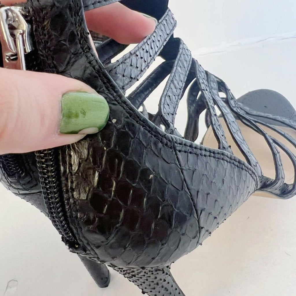 Vince Camuto Kamella High Heel Open Toe Caged Gladiator Sandals Black  Size 8.5