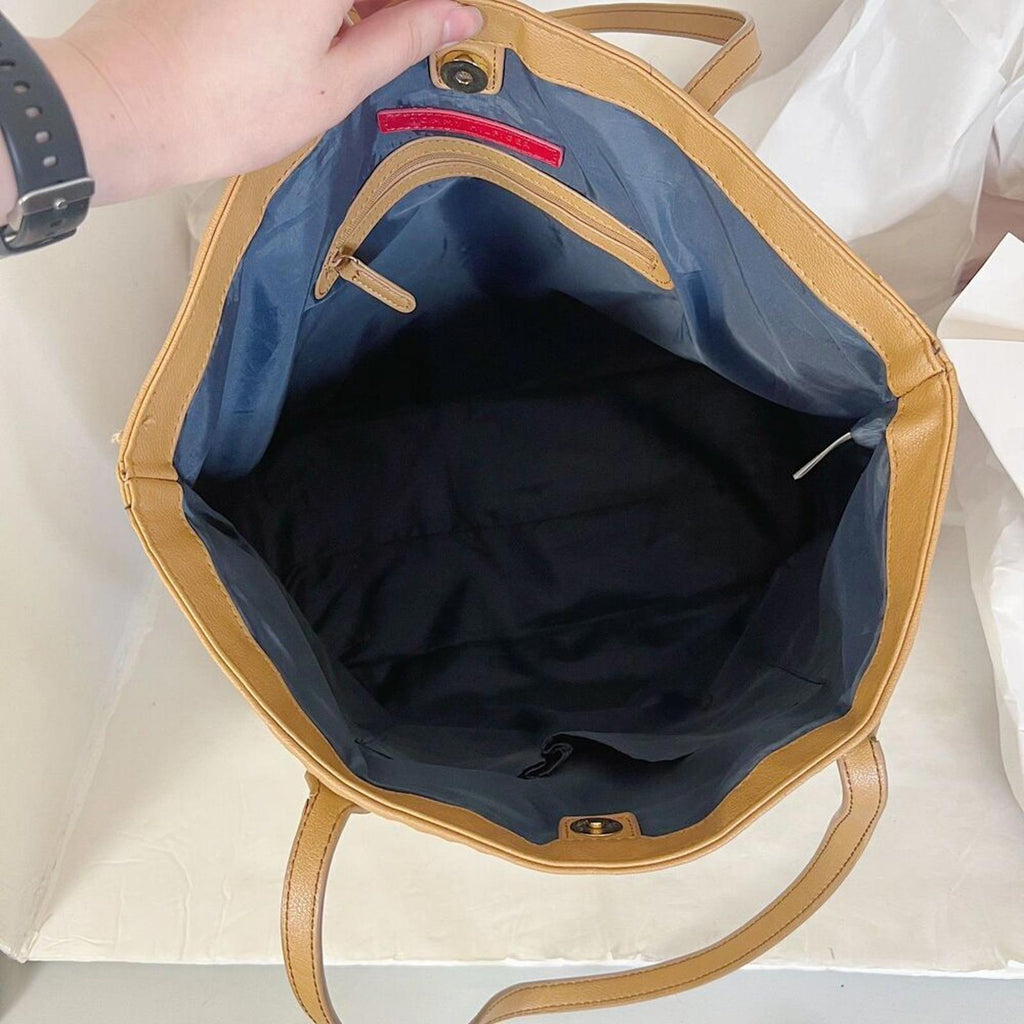 Tommy Hilfiger Monogram Tan Tote Bag Purse