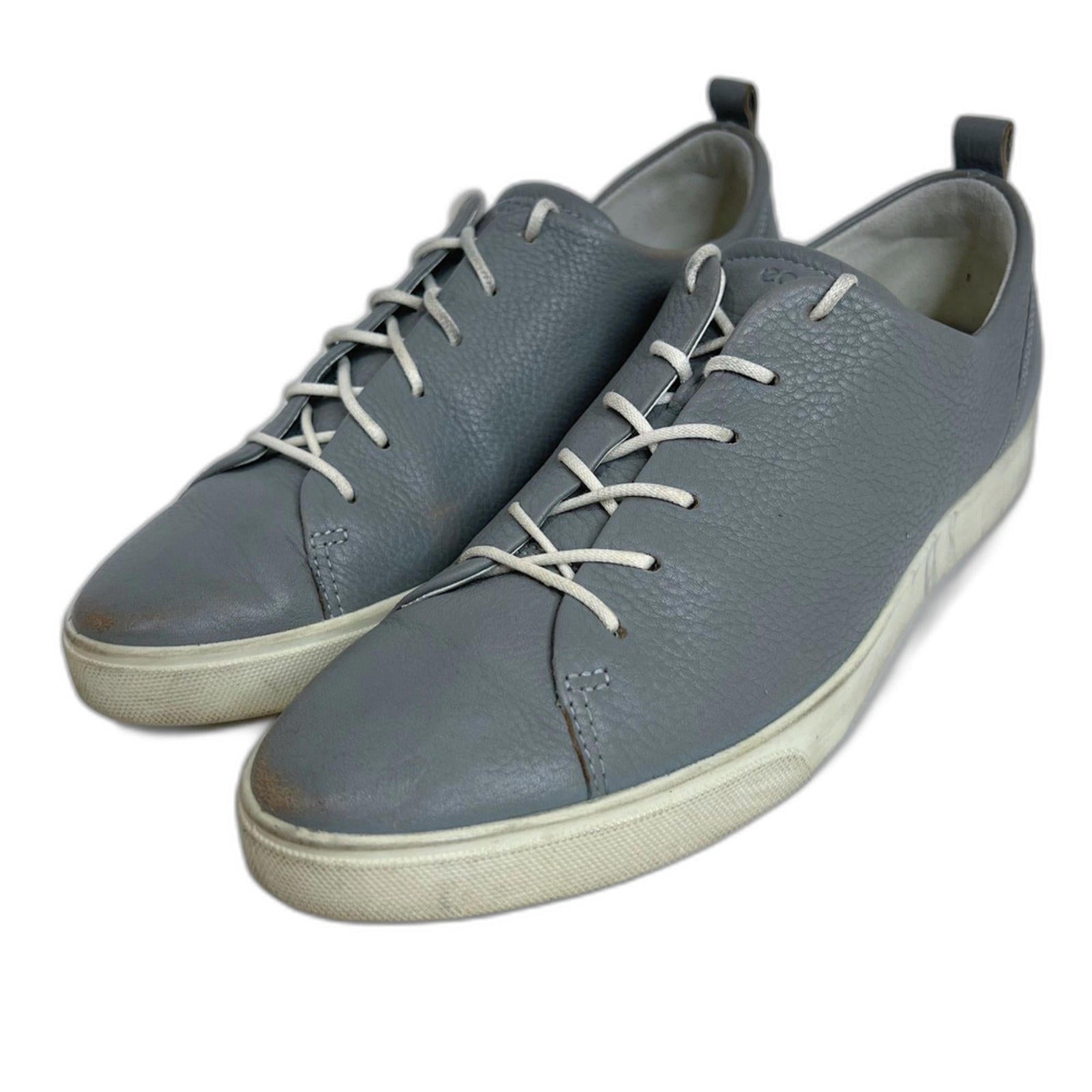 Ecco Gillian Grey Leather Lace Up Sneakers in Wild Dove Size 10-10.5