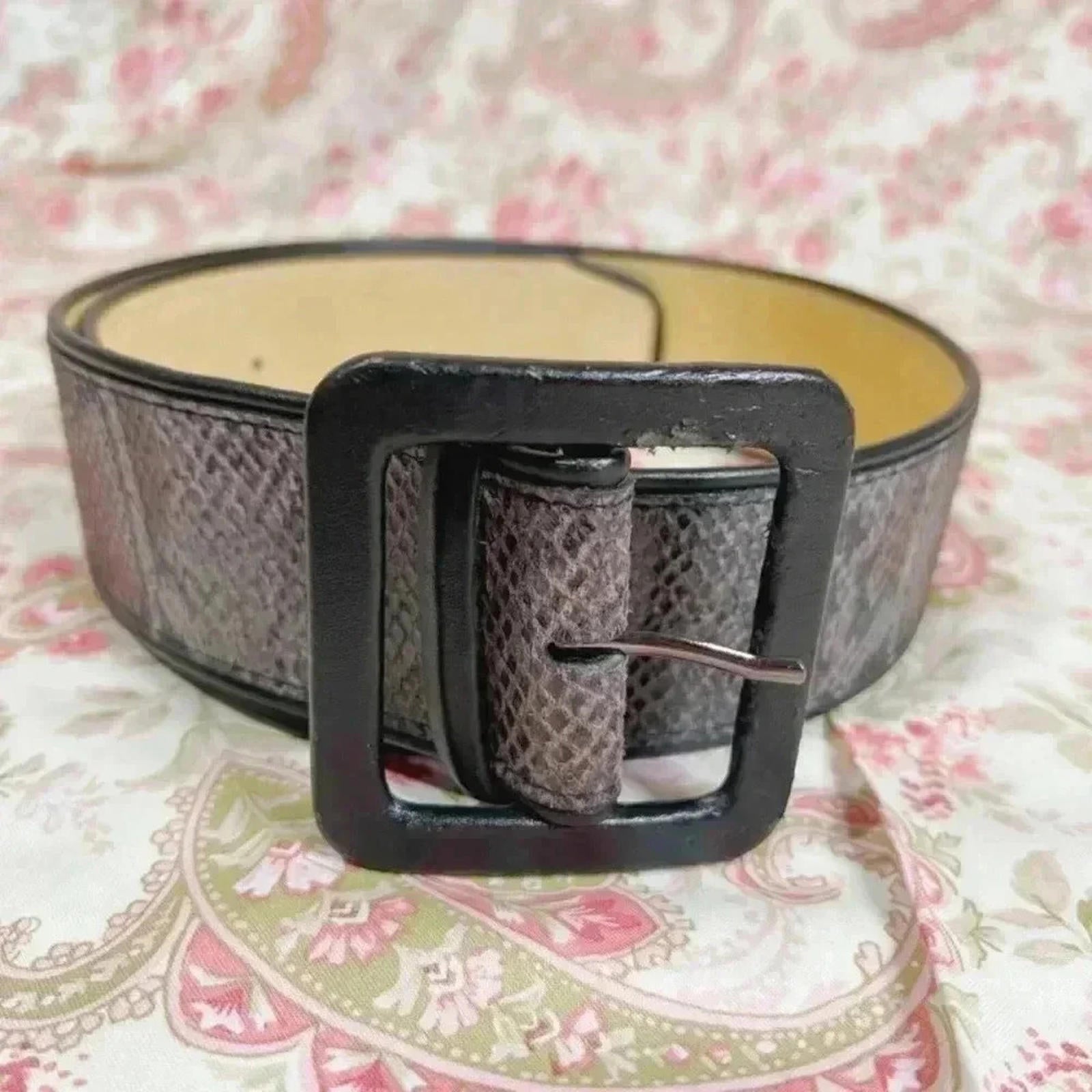y2k Vintage Faux Snakeskin Chunky Waist Belt Boho Bohemian Layering