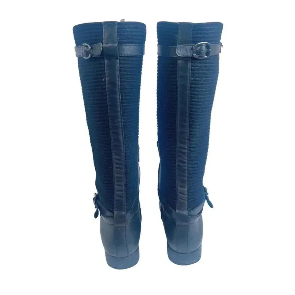 Aetrex Chelsea Tall Riding Boot Black Leather Boot Women's Size 8