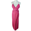Love is For Eternity Hot Pink Sequined Butterfly Dress y2k Prom Formal Size L