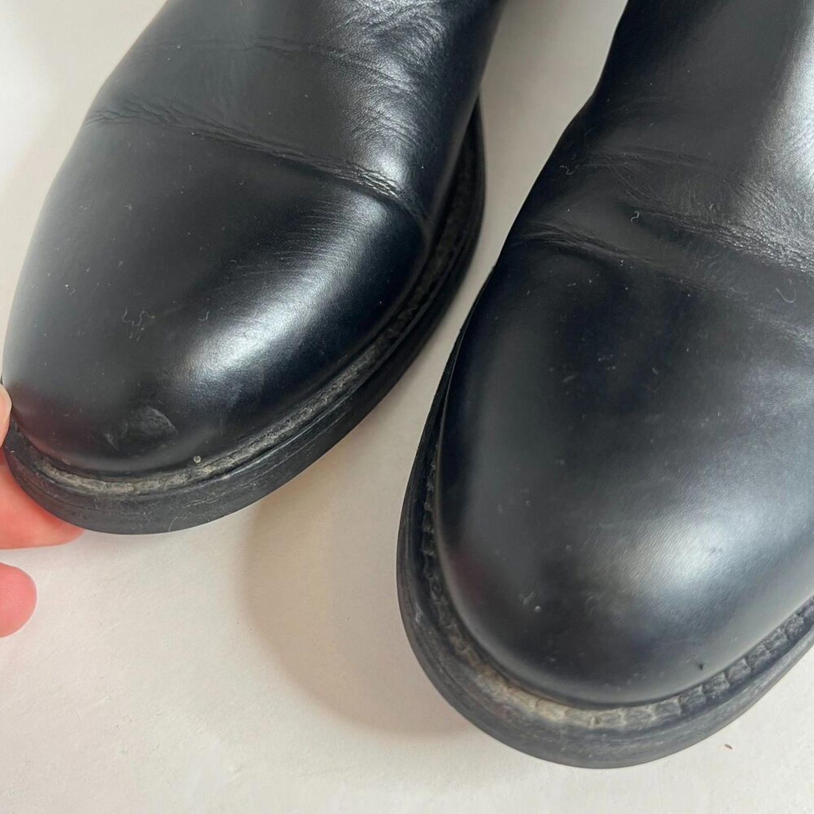 AGL Attilio Giusti Leombruni Black Leather Knee High Riding Boots Size 8.5