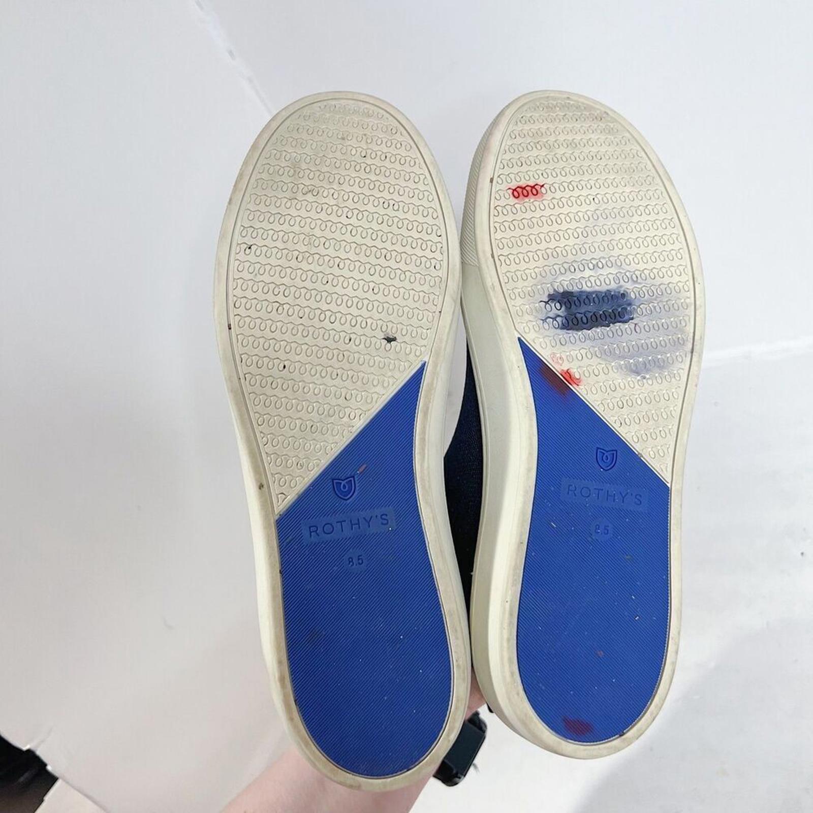Rothy's Limited Edition Chelsea Nightfall Navy Blue High Top Sneakers Size 8.5