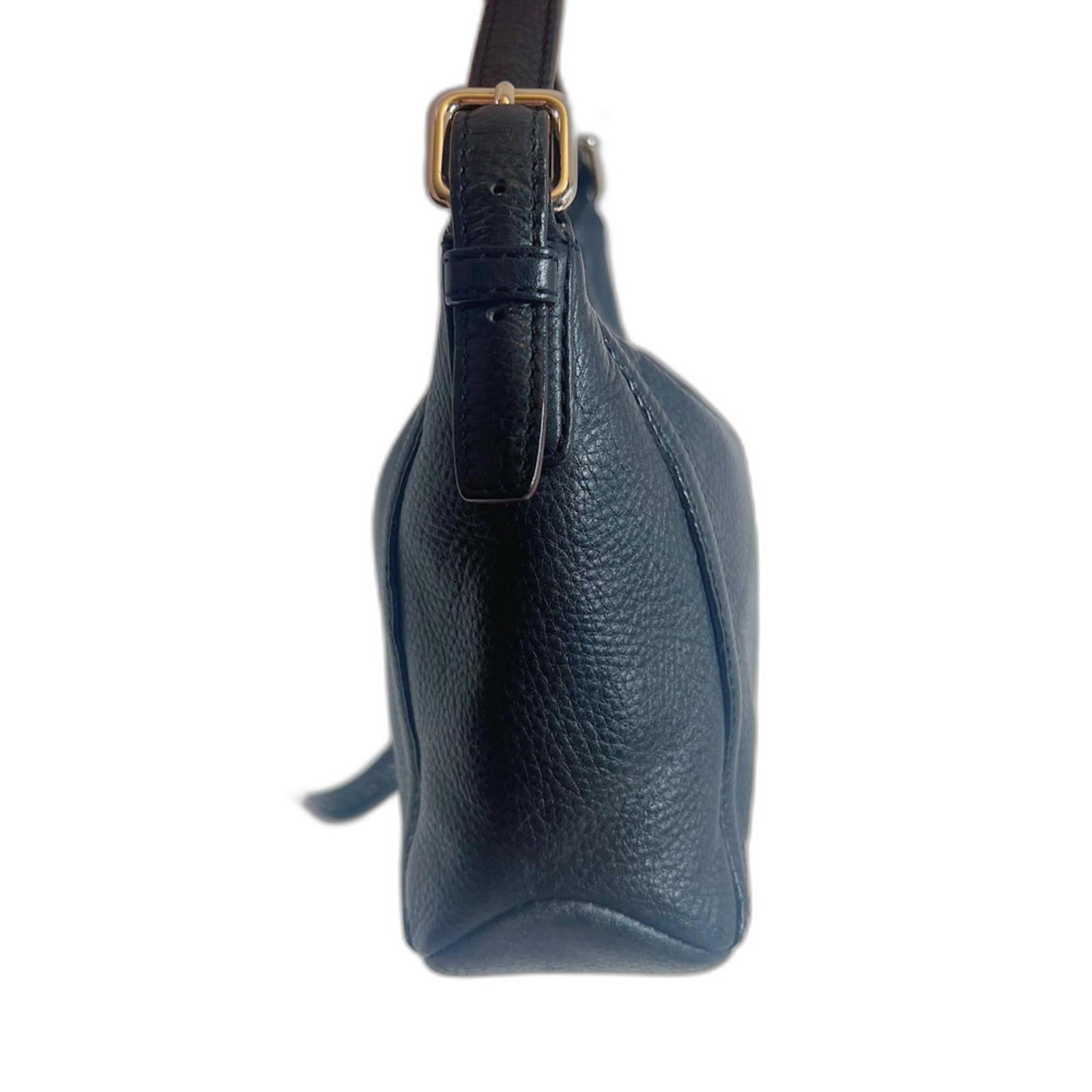 Kate Spade New York Black Pebbled Leather Crossbody Bag Tassel Purse