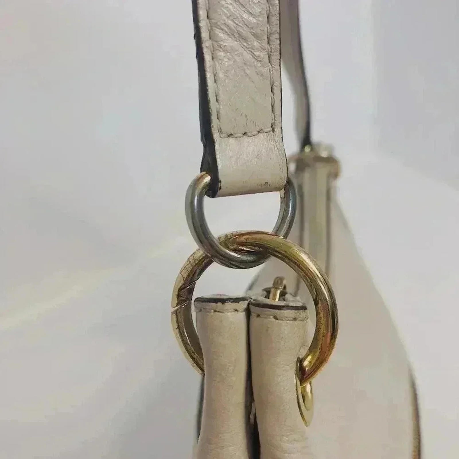 Michael Kors Crescent Shaped Cream Handbag