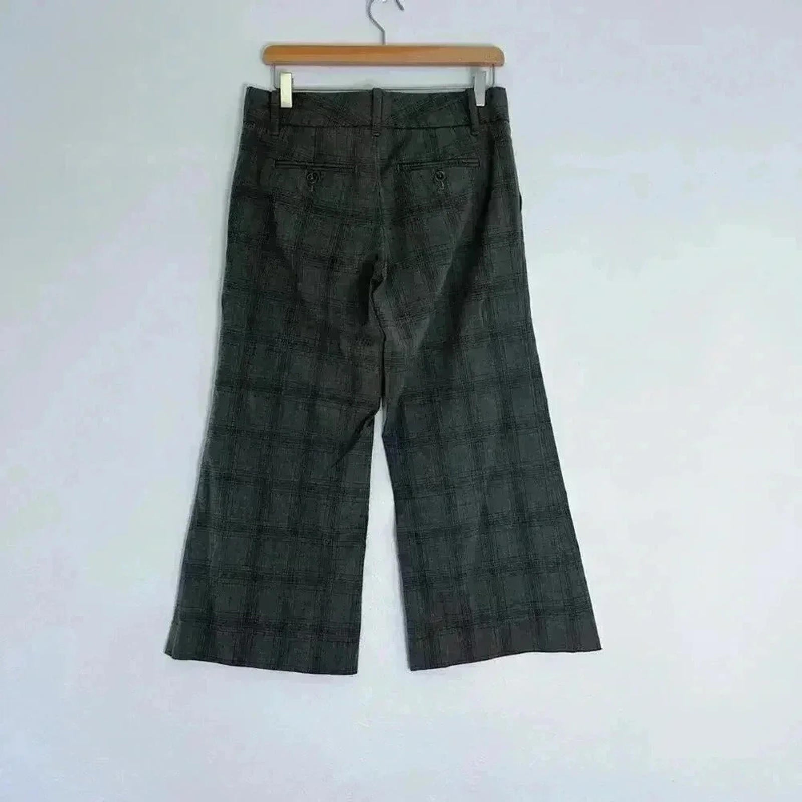 Y2K Vintage Women's GAP Cropped Plaid Pants Straight Leg Office Siren Size 4