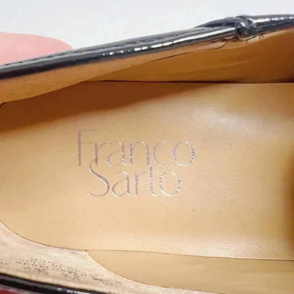 Franco Sarto Palmer Black Patent Leather Loafers Women's Size 8.5