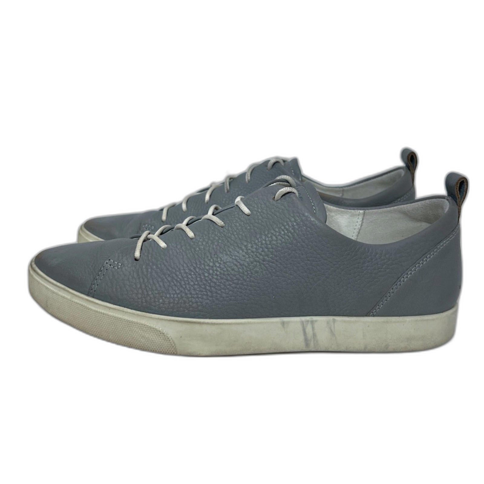 Ecco Gillian Grey Leather Lace Up Sneakers in Wild Dove Size 10-10.5