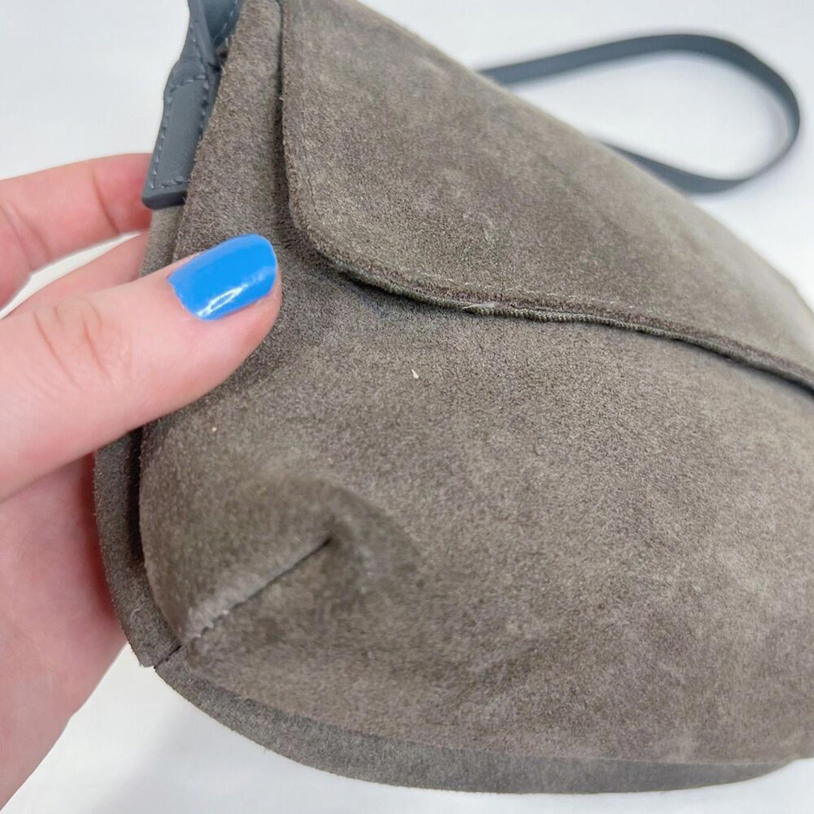 Urban Outfitters UO Grey Suede Crossbody Bag Foldover Purse