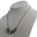 Ann Taylor Gold Necklace Black and Gold Rings Bohemian Boho Chic