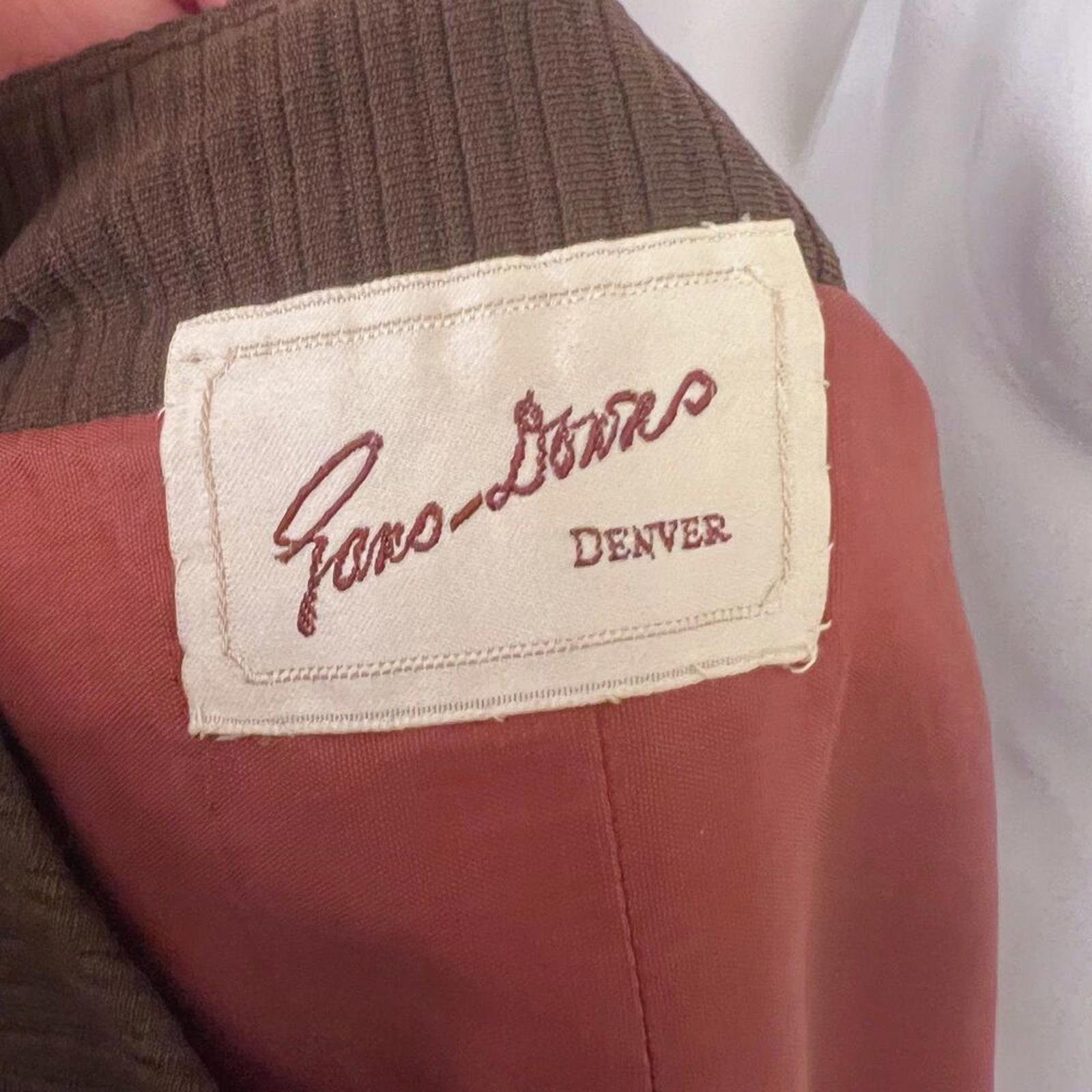 Vintage 1960s Gano Downs Denver Brown Ribbed Jacket Old Money Coat Size 10