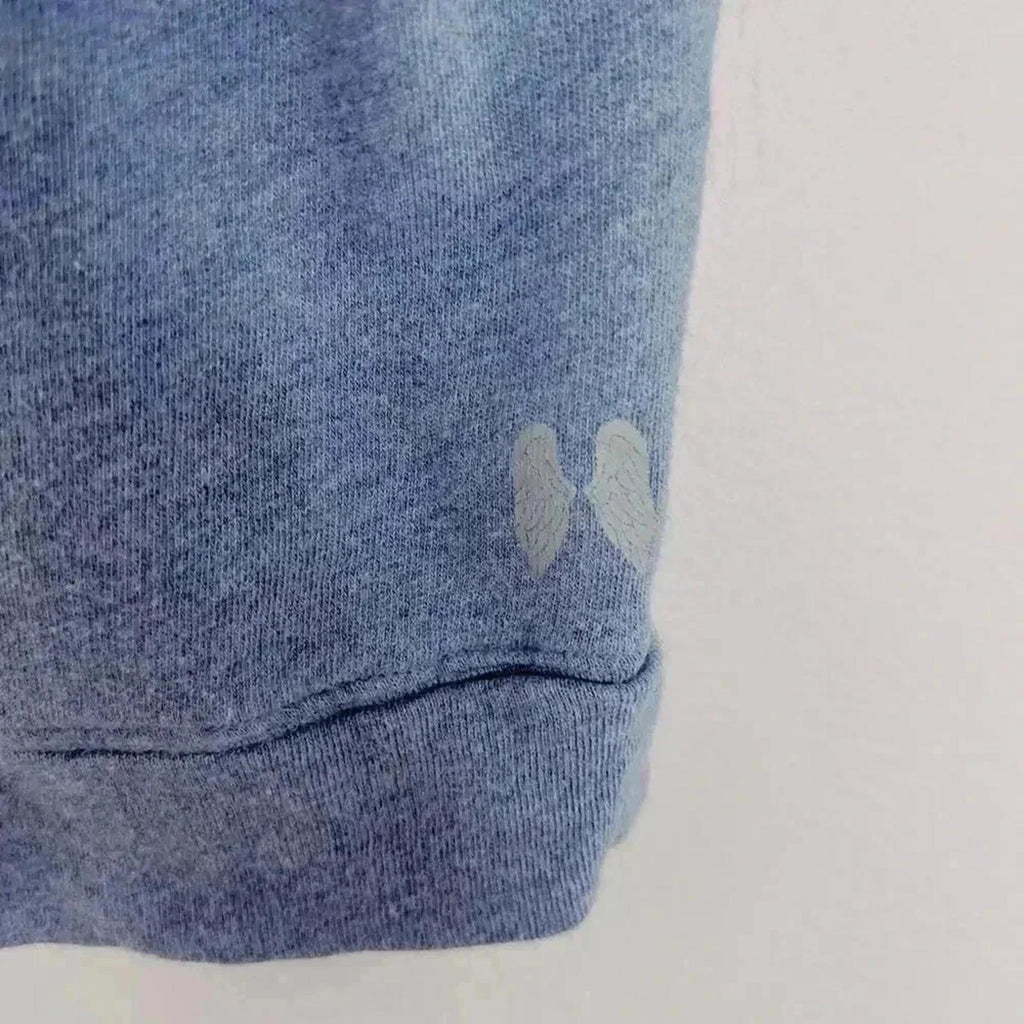 Victoria's Secret VS Blue Terrycloth Relaxed Fit Tee Open Back Loungewear Size L