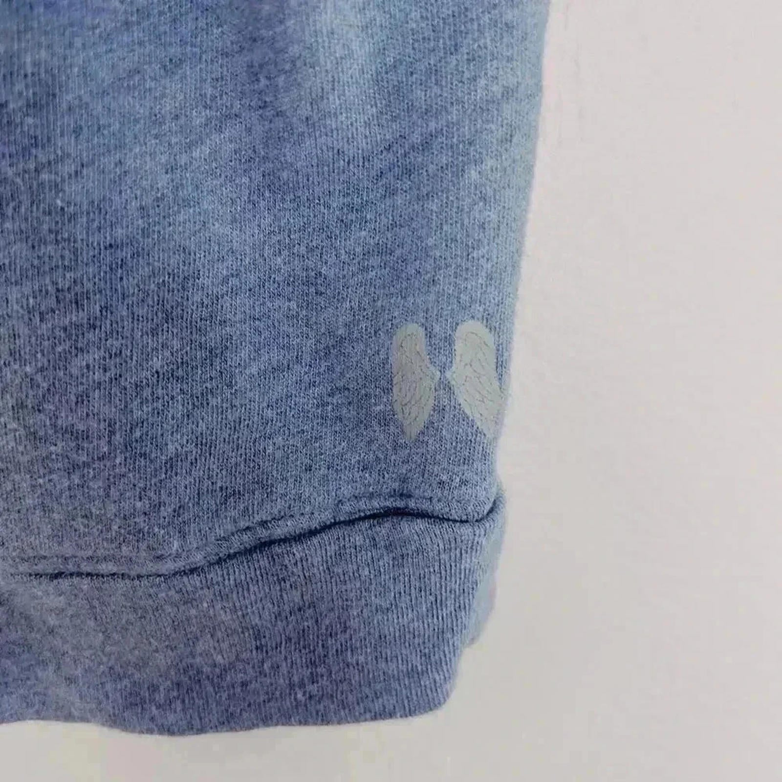 Victoria's Secret VS Blue Terrycloth Relaxed Fit Tee Open Back Loungewear Size L