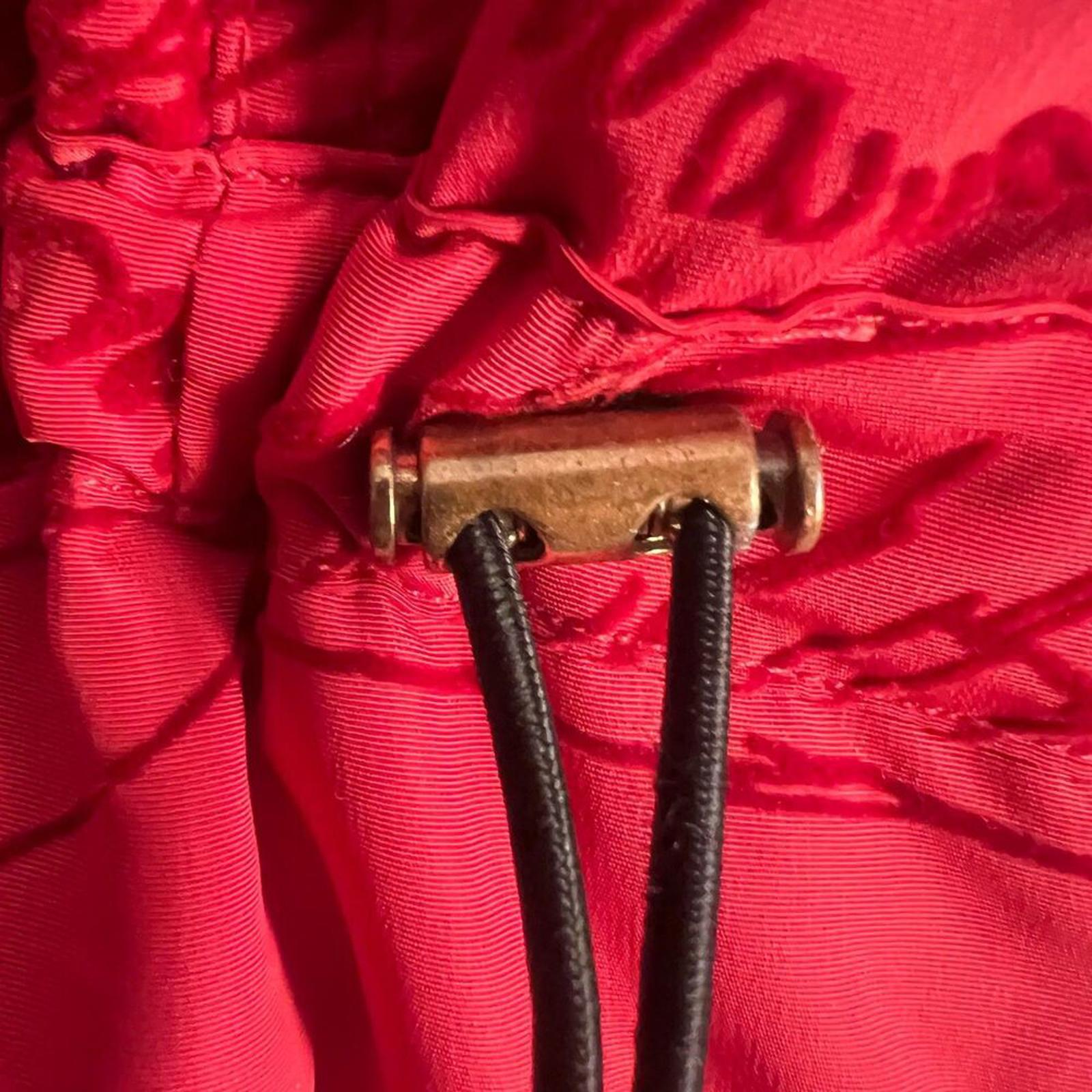 Desigual Women's Coat Marlene Borgona Red Faux Fur Hood Puffer Jacket Size 8 US