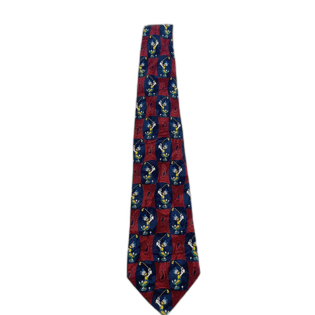 Vintage Disney Donald Duck Golfing Tie Father's Day Gift Golf Lover