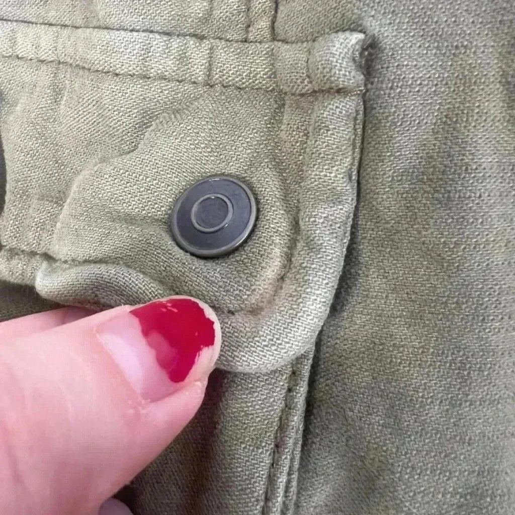 Free People Green Not Your Brothers Military Jacket Cargo Size S